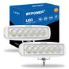 WFPOWER Boat Light 2 Pack, LED Marine Spotlights Waterproof, 6 inch Deck Dock Flood Light for Boat Accessories Pontoon Fishing Truck SUV ATV 12V White view 1