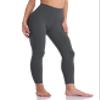 YUNOGA Women's High Waisted Workout Leggings 25" Inseam Ultra Soft Tummy Control Yoga Pants (S, Charcoal Grey) view 4
