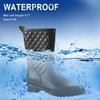 Petrass Women Rain Boots Black Waterproof Mid Calf Lightweight Cute Booties Fashion Out Work Comfortable Garden Shoes, Black 8.5 view 3