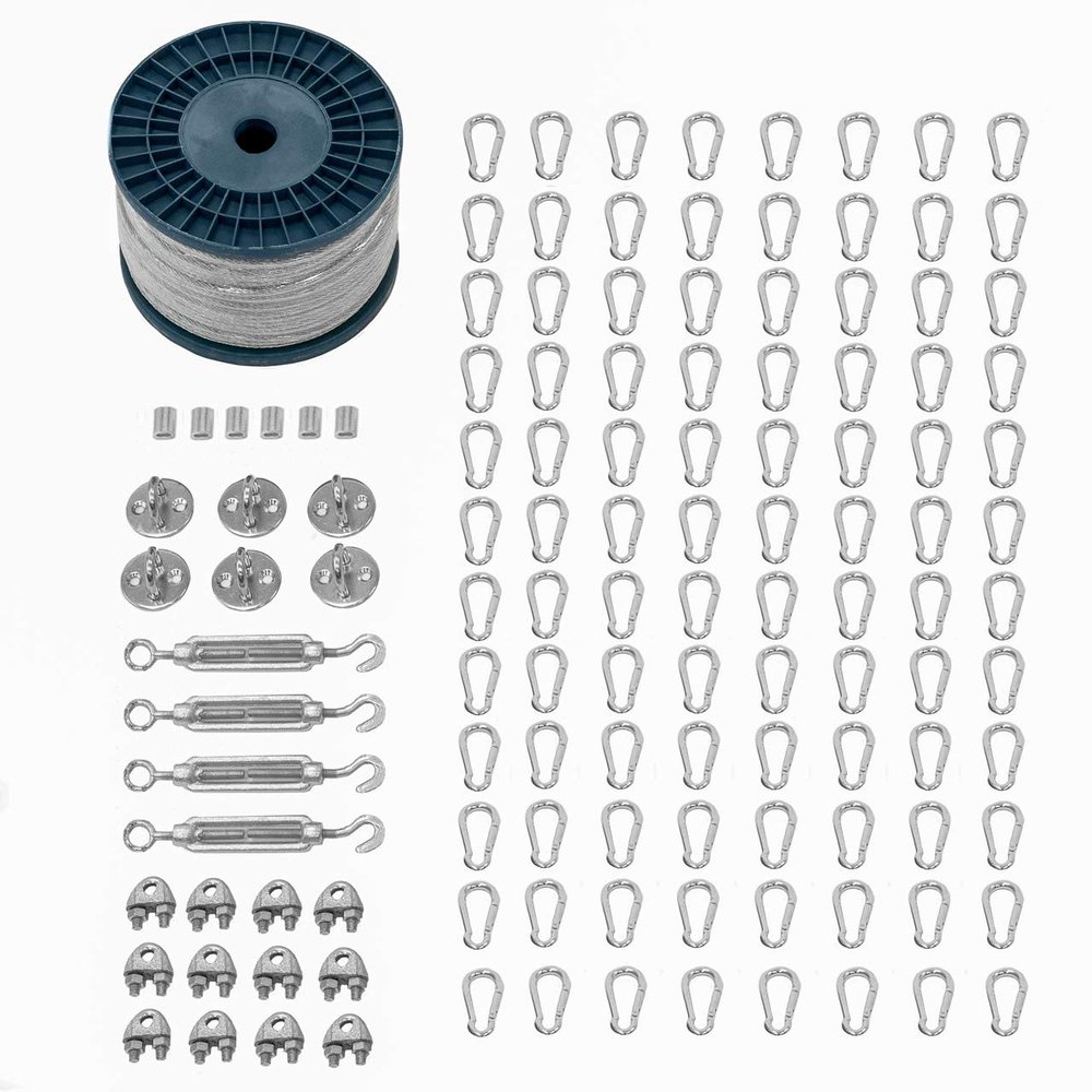Batting Cage Netting Wire Tension Kit  Everything Youll Need to Easily Hang A Baseball Batting Cage (70ft)
