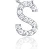 PAVOI 14K White Gold Plated Cubic Zirconia Initial Necklace | Letter Necklaces for Women | S Initial view 3