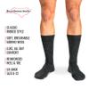 BoardroomSocks Merino Wool Mid-Calf Dress Socks for Men, Ribbed Dress Socks, Charcoal view 2