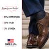 BoardroomSocks Merino Wool Mid-Calf Dress Socks for Men, Ribbed Dress Socks, Charcoal view 4