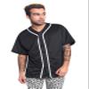 Men's Classic Baseball Jersey Shirt Button Down BJ42 - Black - 5X-Large view 1