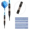 Darts Plastic Tip Set 18 Grams - Soft Tip Darts with Brass Barrel + Blue Aluminum Shafts w/ 50 Rubber O-Rings + 6 Pattern Flights + 30 Tips for Electronic Dartboard view 3