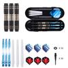 Darts Plastic Tip Set 18 Grams - Soft Tip Darts with Brass Barrel + Blue Aluminum Shafts w/ 50 Rubber O-Rings + 6 Pattern Flights + 30 Tips for Electronic Dartboard view 4