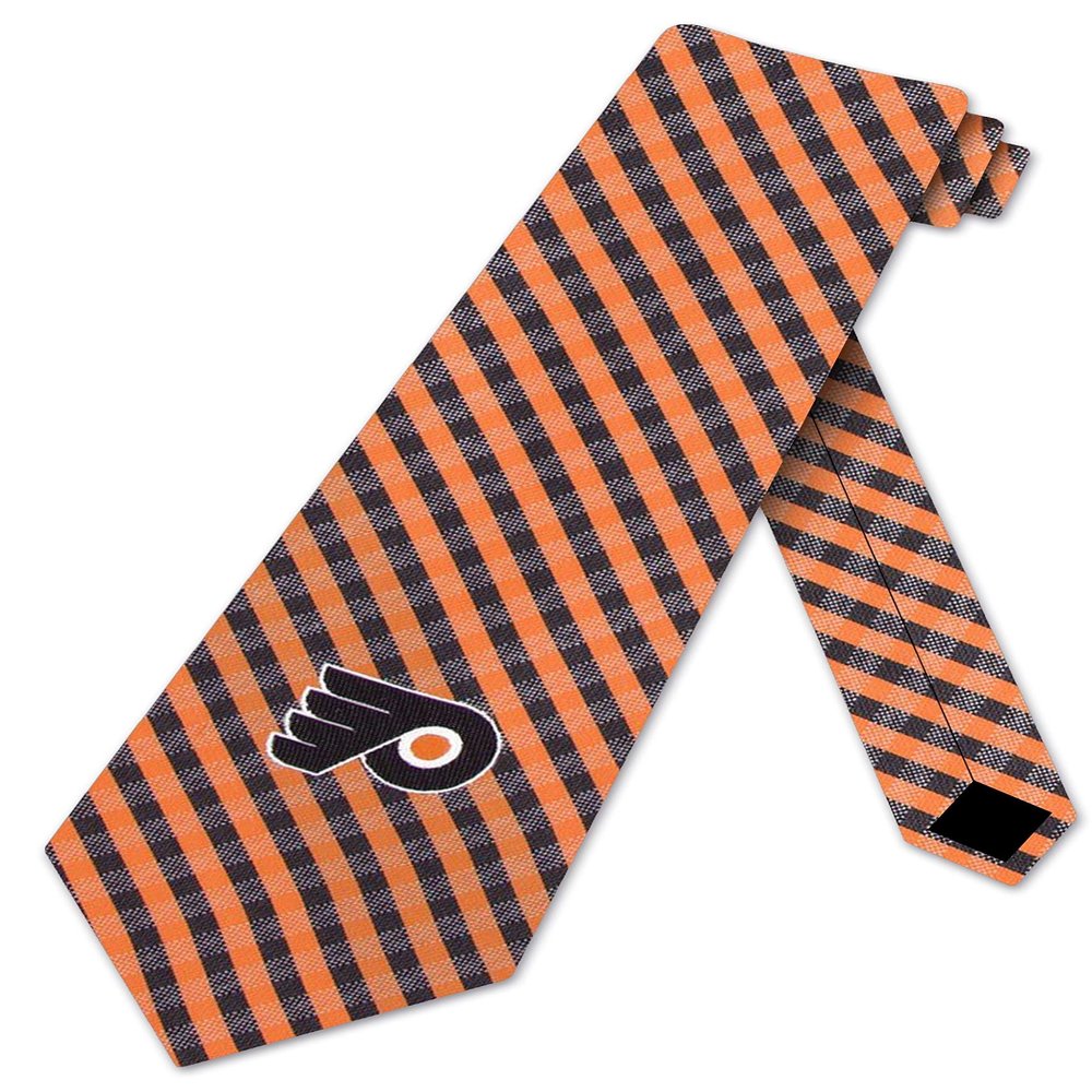 Eagles Wings Flyers Ties Philadelphia Mens NHL Neckties (Gingham Microfiber)