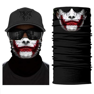UNbrand Face Scarf Breathable Seamless Tube Dust-proof Windproof UV Bicycle ATV Headwear Neck Gaiter for Motorcycling Cycling Hiking Camping Climbing Fishing Hunting (Joker Bad Mood Joker-01)