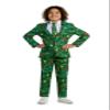 Suitmeister Boys Christmas Suit - Holiday Ugly Real X-Mas Light Up Outfit - Green - Includes Kids Blazer, Pants - Tie view 1