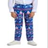 Suitmeister Boys Christmas Suit - Festive Ugly X-Mas Clothing- Blue - White Nordic Holiday Print - Includes Blazer, Pants - Tie view 4