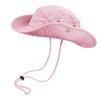 Bucket Hat Hiking Fishing Wide Brim UV Sun Protection Safari Unisex Boonie (Pink, Large/X-Large) view 1
