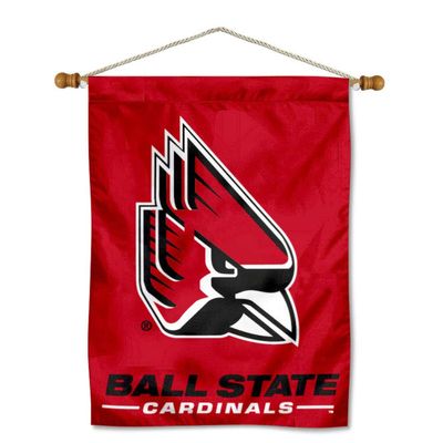 Ball State Cardinals Banner with Hanging Pole