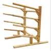 5 -Place One-Sided Kayak & SUP Log Racks, Paddle Boat Storage Rack, Kayak Rack, Surfboard Stand, SUP Storage Racks, Paddle Board Storages, Paddles for Kayaks - Natural view 3
