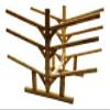 Log Kayak Rack 6-Place, 2 Canoes + 2 Kayaks + Two SUP Log Racks, Heavy Duty Canoe Paddle Outdoor Storage Racks, Surfboard Rack for Garage, SUP Storage, Kayak Stand - Natural