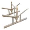 4-Place Lowest 2 Canoes + 2 Kayaks/SUP Log Rack, Surfboard Stand, Kayak Rack Organizer, SUP Storage Racks, Surfboard Outdoor Storage Racks for Garage, Canoe Stand - Unfinished view 1