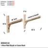 Wall-Mount 1-Place Log Kayak Storage Rack, Canoes, Indoor & Outdoor Surfboard Storages, Canoe Wall Racks, Garage Surf Racks Wall Storage, Garage Canoe Storages - Natural view 4