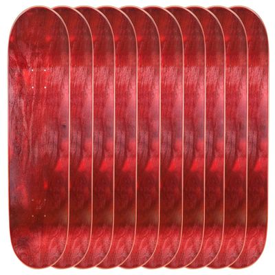 Cal 7 Blank Maple Skateboard Decks (Bundle of 10) (8.5 inch, Red)