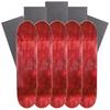 Cal 7 Blank Maple Skateboard Decks with Grip Tape (Bundle of 5) (Red, 8.5 inch) view 1