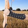 Windfulogo PU Leather Archery Arm Guard Hand Protector Brace Longbow Hunting Shooting Black for Women & Men view 3