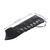 Windfulogo PU Leather Archery Arm Guard Hand Protector Brace Longbow Hunting Shooting Black for Women & Men view 4