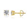 0.20-2.00 cttw Certified PREMIUM NATURAL Diamond Stud Earrings for Women 14 Karat Gold Earrings 4 Prong Setting with Screw Back Studs Fine Jewelry (0.60 cttw, yellow-gold) view 2