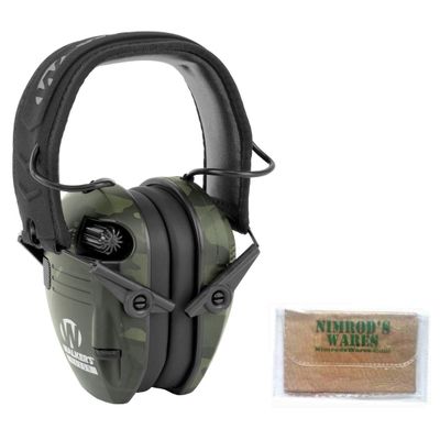Nimrod's Wares Walker's Razor Slim Shooter Low Prof. Earmuffs 23dB Multicam Gray GWP-RSEM-MCCG Microfiber Cloth