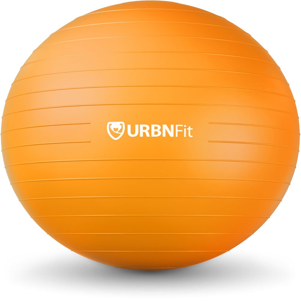 URBNFit Exercise Ball - Yoga Ball in Multiple Sizes for Yoga, Pilates, Pregnancy, Stability - Anti-Burst Swiss Balance Ball w/Quick Pump Office Ball Chair for Home and Gym 26 Inch - Orange