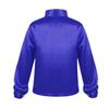 YONGHS Kids Boys Sparkly Sequins Hip Hop Performance Shirts Glittery Sequined Long Sleeve Spread Collar Dancewear Blue 4-5 view 3