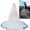Yeahmart American Saltwater Fishing Cast Net for Bait Trap Fish 4ft Radius Casting Nets with Heavy Duty Real Zinc Sinker Weights, 3/8inch Mesh Size view 1