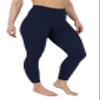 90 Degree By Reflex High Waist Legging 7/8 Tummy Control Yoga Workout Pants - Dark Navy - XS view 2