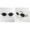 mincl/ Oval Metal Frame Diamond UV400 punk style Sunglasses (Grey) view 2