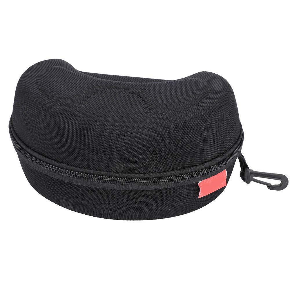 Alomejor Skiing Goggles Case Skiing Glasses Hard Carry Case EVA Sports Glasses Case with Zipper Hook for Skiing Snowboard Goggles Sport