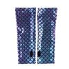 iiniim Ladies Women Mermaid Fish Scale Printed Long Gloves Hand Warmer Blue & Purple One Size view 3