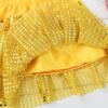 Agoky Kids Girls Glittery Sequined Dance Tutu Skirt Hip Hop Latin Jazz Fancy Dress Up for Prom Dance Stage Performance Gold 7-8 view 4