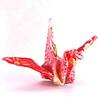 Red Thousand Paper Crane Long Thread Dangle Simulated-Pearl Clip On Earrings Non-Pierced Jewelry view 4
