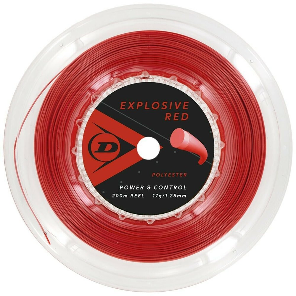 Dunlop Sports Explosive Red Tennis String, 16G, 660' Reel