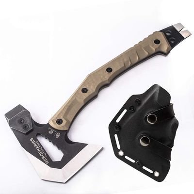 HX OUTDOORS Mercenarys Tactical Engineer Axes Multifunctional Explosion-Proof Axe Camping Artillery Fire Rescue Hammer Hiking Tools,Black
