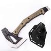 HX OUTDOORS Mercenarys Tactical Engineer Axes Multifunctional Explosion-Proof Axe Camping Artillery Fire Rescue Hammer Hiking Tools,Black view 1