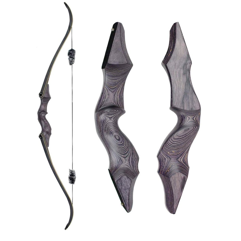 Obert Archery Takedown Recurve Bow 60inch Traditional Hunting Bows with Bamboo Core Limbs Target Shooting Practice for Right Hand (50)