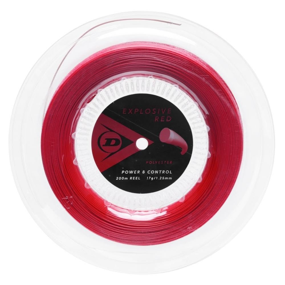 Dunlop Sports Explosive Red Tennis String, 17G, 660' Reel