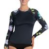 Kanu Surf Women's Keri Long-Sleeve UPF 50+ Rashguard, Darren Black, X-Small view 1