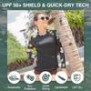 Kanu Surf Women's Keri Long-Sleeve UPF 50+ Rashguard, Darren Black, X-Small view 2