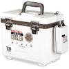 Engel 7.5qt Live Bait Cooler Box with 2nd Gen 2-Speed Aerator Pump - Portable Fishing Station & Minnow Bucket for Shrimp & Other Live Fish with Aerator - ENGLBC7-N in White view 2