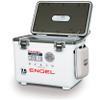 Engel 7.5qt Live Bait Cooler Box with 2nd Gen 2-Speed Aerator Pump - Portable Fishing Station & Minnow Bucket for Shrimp & Other Live Fish with Aerator - ENGLBC7-N in White view 4