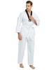 TopTie V-Neck Taekwondo Uniform for Kids Adults, TKD Dobok Uniform Martial Arts Uniform with Belt-black trim-Size 1 view 3