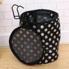Bicycle Basket Bike Front Basket Folding Detachable Cycling for Cycling Shopping Bag Black and White Dot view 2