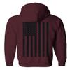 0021. Vintage American Flag United States of America Military us USA Patriotic Style Sweatshirt Pullover Hoodie (Maroon, Small) view 3