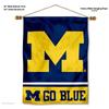 Michigan Team University Wolverines Go Blue Banner with Hanging Pole view 2