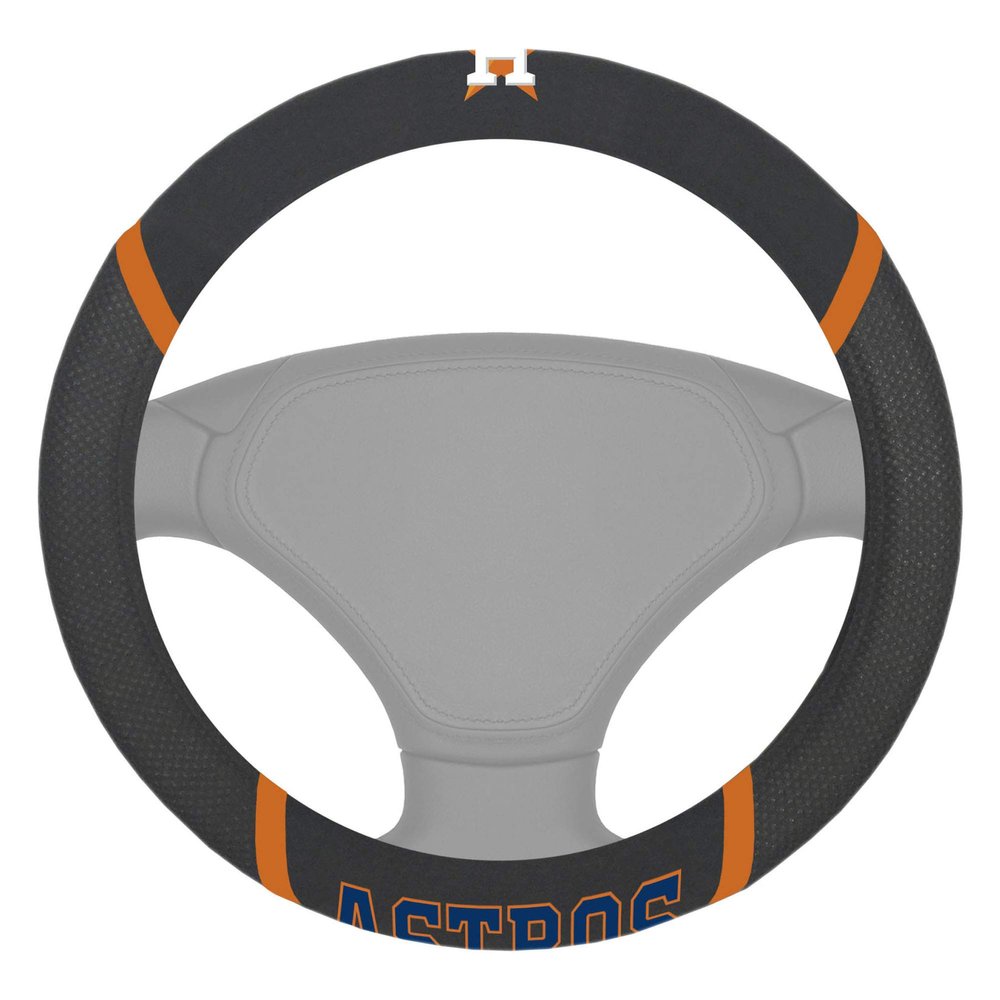 FANMATS 26592 Houston Astros Embroidered Steering Wheel Cover