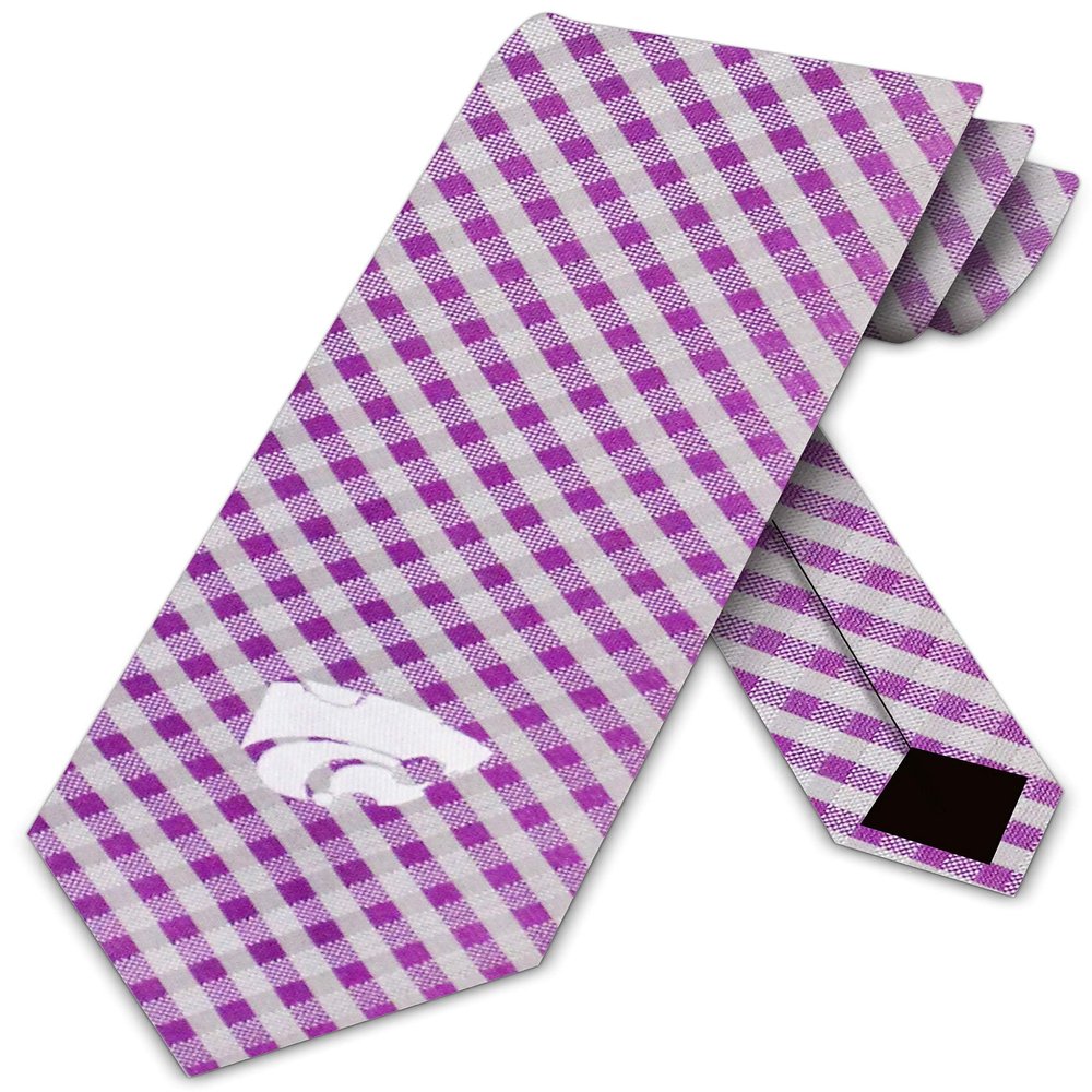 Eagles Wings Kansas State Ties Wildcats Mens College Neckties K-State (Gingham Microfiber)